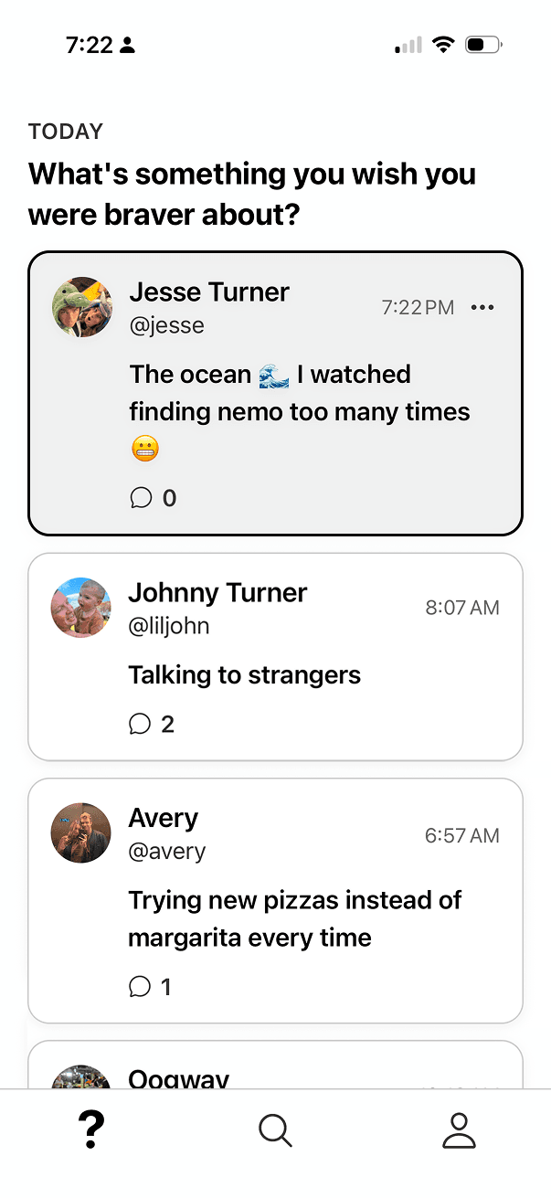 Ponder app screenshot